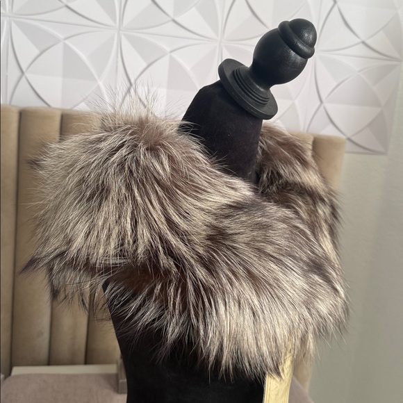 Genuine Fox fur wrap scarf EMBA - Picture 5 of 16